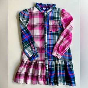 Gap Kids mixed plaid flannel dress